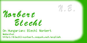 norbert blechl business card